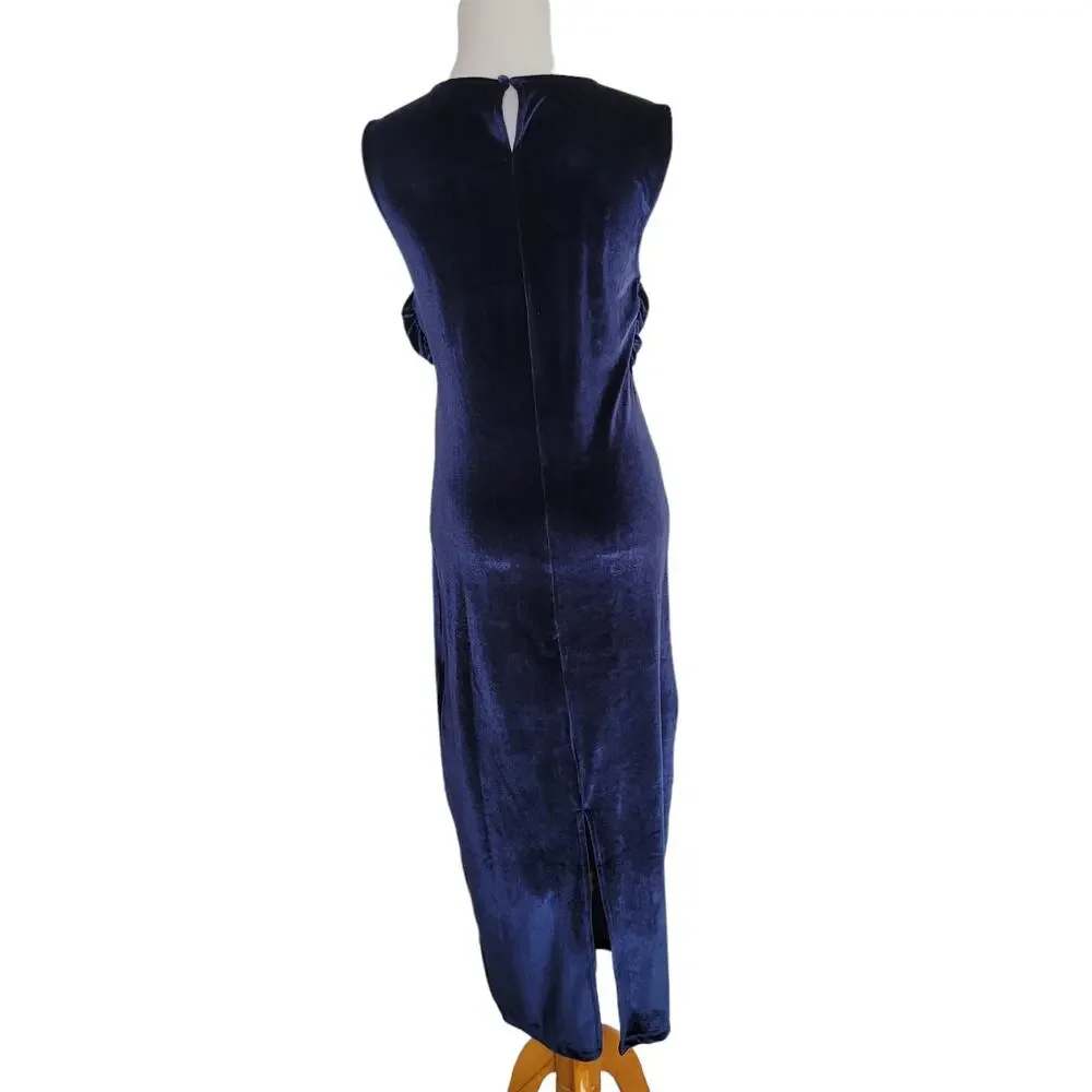 House of Harlow Velvet Old Hollywood Dress Fairy Grunge Rich Blue Women Medium
